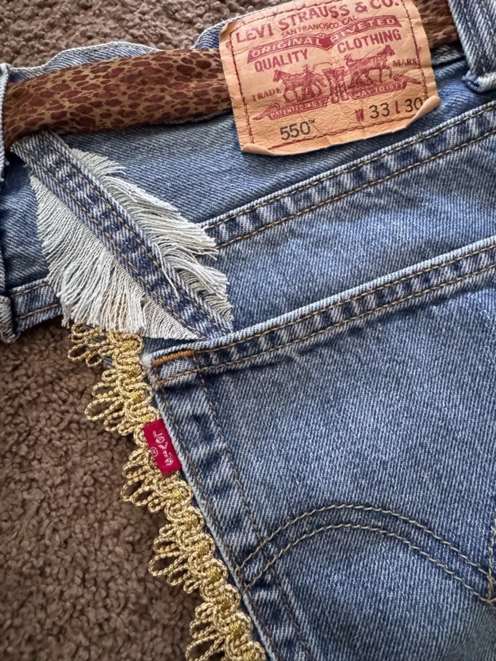Custom Upcycled Denim Boho Fanny Belt - Picture 11 of 11
